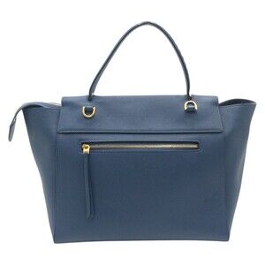 CELINE Mini Flap Belt Bag in Blue Leather (176103ZVA.07DS) - Women's Handbag/...